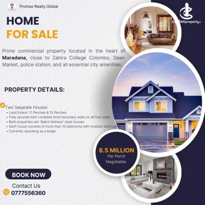 House for Sale in Colombo 10 (Maradana,Panchikawatte) - Ref(P-RAN-792)Two Houses for Sale – Colombo10( LKR 8.5 Million per p…