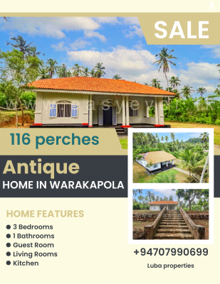 House for Sale in Warakapola - Antique House for sale In Gonapola