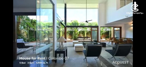 House for Rent in Colombo 7 (Cinnamon Garden) - Colombo 7 Super Luxury 4400 SqFt 5 Bedroom House For Rent
