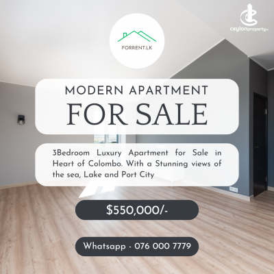 Apartment for Sale in Colombo 2 (Slave Island) - 3 Bedroom Luxury Apartment For Sale in Colombo 02